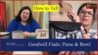 Rare Goodwill Finds Antique Leather Purse amp Signed Wedgwood Bowl  Ask Dr Lori [upl. by Donica]