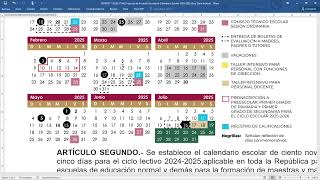 Calendario Escolar 2024 2025 [upl. by Marylou729]