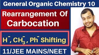 GOC 10  Rearrangement of Carbocation  Hydride  Methyl and Phenyl Shifting JEE MAINSNEET [upl. by Laurena260]