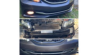 FOG LIGHT INSTALLATION  2014 HONDA CIVIC LX [upl. by Avril834]