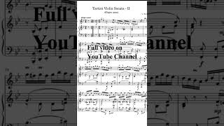 Tartini Devils Trill Sonata Full Notation  Allegro violin classicalmusic tartini [upl. by Yesdnik]