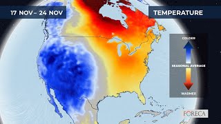 Monthly temperature forecast for the USA 11152024 [upl. by Schulz]