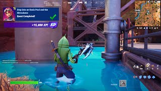 Fortnite  Step Into An Oasis Pool And The Nitrodrome Jumpstart Quests [upl. by Kloster]