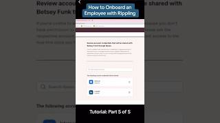 How to Onboard an Employee with Rippling  Part 5 of 5⚡️shorts [upl. by Viva]