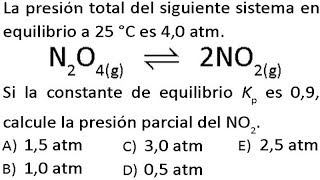 Equilibrio Químico problemas resueltos Química de Examen Admisión a la Universidad [upl. by Pain]