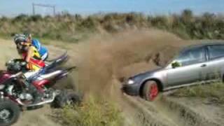 Honda Civic stuck and Raptor 700 playing [upl. by Yeslek]