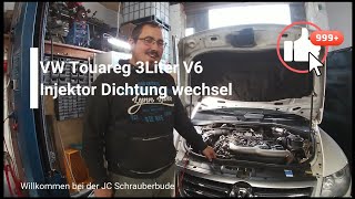 Wir wechseln von einem VW Touareg 7L 3 Liter V6 die Injektor Kupferdichtringe [upl. by Linea]