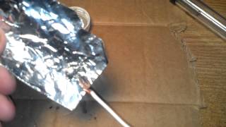 How to Solder copper wire to aluminum foil [upl. by Emmalynne]