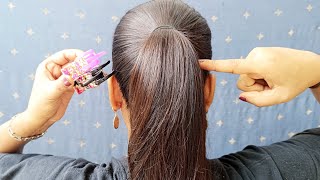 Easy ✨🎀 Clutcher Bun Hairstyle For Girls Long Thin Hair \ Everyday Hairstyles For Women Hair 2024 [upl. by Htebezile]