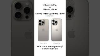 iPhone 15 Pro Vs iPhone 16 Pro [upl. by Terces918]