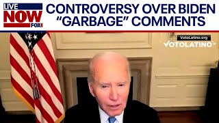 Controversy over Bidens quotgarbagequot comment on Harris campaign call  LiveNOW from FOX [upl. by Nadabus343]