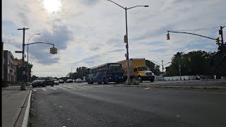 NY 27 West  Linden Boulevard Traffic Spotting Bonus B15 Bus at the End [upl. by Estis272]