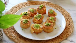 Easy baklava rolls  Baklava recipe [upl. by Annodal]