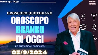 Branko Oroscopo 5 Settembre 2024 Cosa Dicono le Stelle [upl. by Younglove]