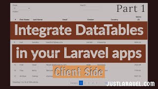 How to integrate DataTables in Laravel Client Side  Part 1  Updated 2020 [upl. by Analiese]