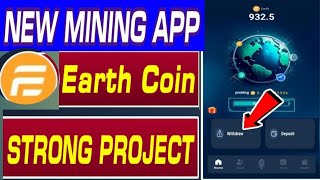 Earth Coin New Mining Platform 2024  Earth Coin Withdraw Start Very Soon AR khan tech [upl. by Nylissej]