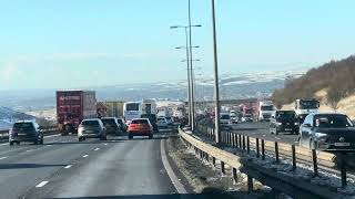 England Highest Motorway M62  Driving M62 [upl. by Eenoj]