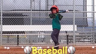 ⚾️Kids BASEBALL Batting Practice👦🏽👧 [upl. by Neiman544]