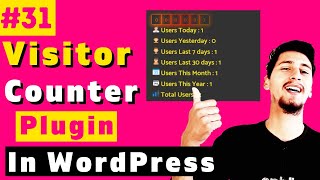 How to add Visitors Counter in WordPress Website  Visitor Counter Plugin in WordPress [upl. by Alaek947]