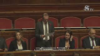 MASSIMILIANO ROMEO RICORDA GIGI RIVA IN SENATO [upl. by Matheny]