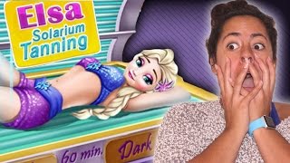 Elsa Tanning  Weird Frozen GAME [upl. by Laenej]