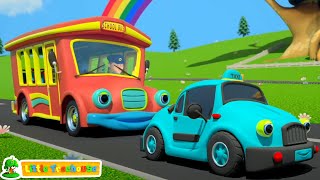 Wheels On The Vehicles Transport Vehicles and Kids Rhymes [upl. by Hannie]