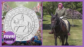 The Queen Rides into Jubilee Year on New 50p Coin [upl. by Tannie]