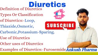 Diuretics examples of diureticsMedicinal Chemistrytypes of diureticsUses of diureticsviralvideo [upl. by Turro196]