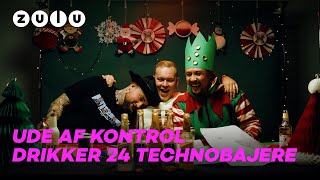 Ude af kontrol drikker 24 technobajere Vestegnsversionen af Natholdets Julekalender [upl. by Epuladaug]