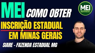 MEI MG  Como OBTER A INSCRIÇÃO ESTADUAL do Mei  Micro Empreendedor Individual em MG [upl. by Tersina108]