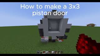 How to make a 3x3 piston door [upl. by Enahsal820]