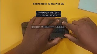 Redmi Note 13 Pro Plus 5G  Installing Hydrogel ClearGloss Screen ProtectorScreenSmall Version [upl. by Noj]