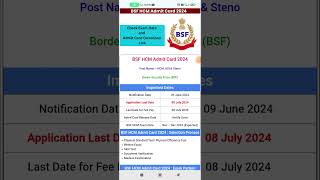 Bsf Head Constable Ministerial Admit Card 2024 🔥bsf bsfheadconstable [upl. by Darcia482]