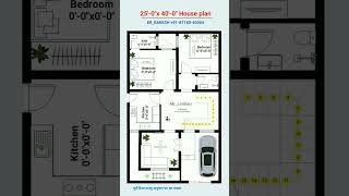 25x40 House Plan shorts viralshorts houseplan house [upl. by Harras]