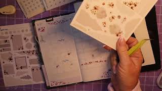 Plan with me in my Papertess Designs Weeks notebook using ‘Little Bloom Paperie’ [upl. by Pete]