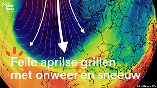 LIVE FELLE APRILSE GRILLEN OP KOMST MET ONWEER EN SNEEUW [upl. by Williamson737]