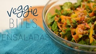 RECETA DETOX ENSALADA VEGETARIANA  VEGGIE BITES [upl. by Cornel]