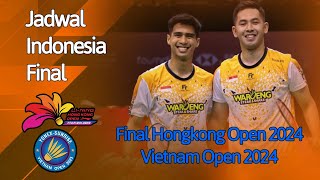 Jadwal Indonesia Final Hongkong Open  Vietnam Open [upl. by Adamsun843]