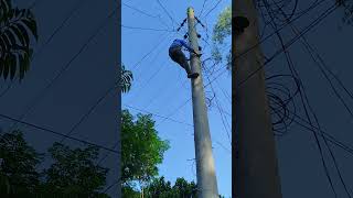 Lineman work not easy typpesoflineman electriciansafty viralreelsfb transmissionlineman safety [upl. by Remus]