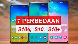 7 PERBEDAAN SAMSUNG GALAXY S10e vs S10 vs S10 [upl. by Nyraf]