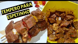 TEMPERO PARA ESPETINHO de carne  COM UMA DICA SUPER ESPECIAL [upl. by Freyah]