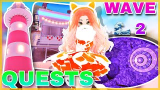 WAVE 2 Is OUT Finding Quests browsing more Royale High Diamond Beach [upl. by Ailemrac]