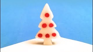 How to Make a Christmas Tree with Daikon and Pepper  Food Art [upl. by Atteniuq524]