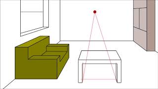 Prospettiva Centrale 5 ARREDARE una STANZA  ROOM FURNITURE in PERSPECTIVE [upl. by Eeliak]