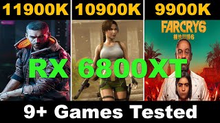 Intel 11900K vs 10900K vs 9900K Benchmarks Test AMD RX 6800XT  1080P 1440P [upl. by Llywellyn]