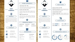 Simple CV Template Created in Microsoft Word [upl. by Ecinrev]