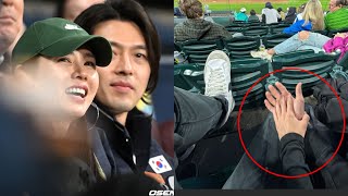 Hyun Bin and Son Yejin showing their sweet affection in National TV while watching Baseball Game [upl. by Pauwles128]