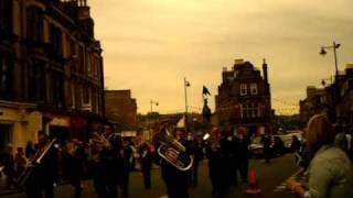 Hawick Common Riding Procession 12 June 2010Fife and Saxhorn Band [upl. by Leoj247]