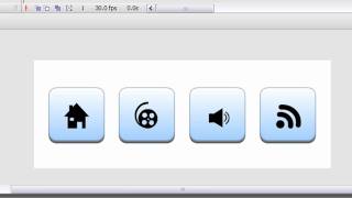 Audible Animated Movieclip Button Menu System Flash CS3 Tutorial  With Soundbooth CS4 [upl. by Elihu]