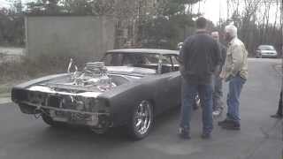 850HP Blown 572 Hemi Charger first test run and burnout [upl. by Jo-Ann]